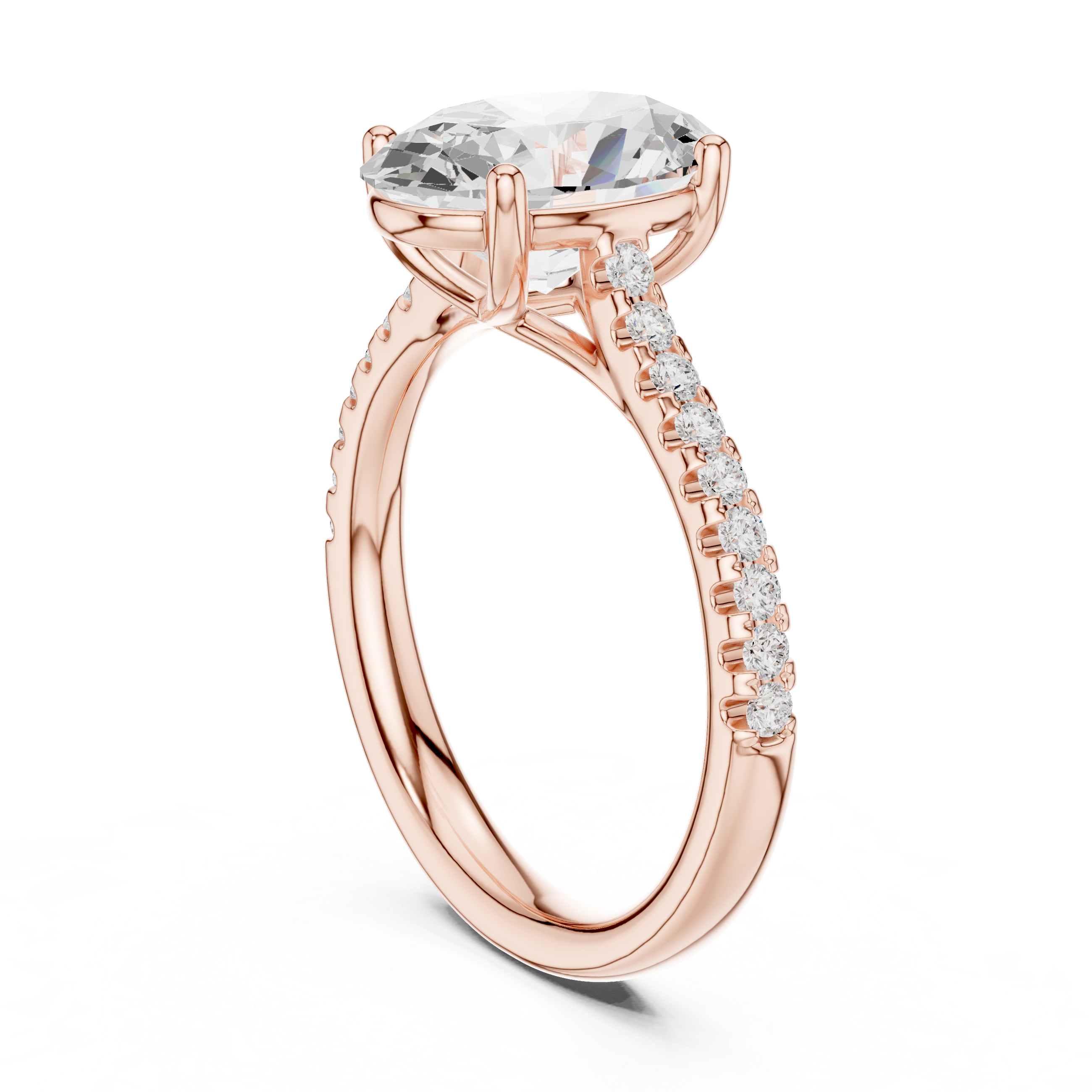 2.2 Carat Oval Cut Moissanite Ring