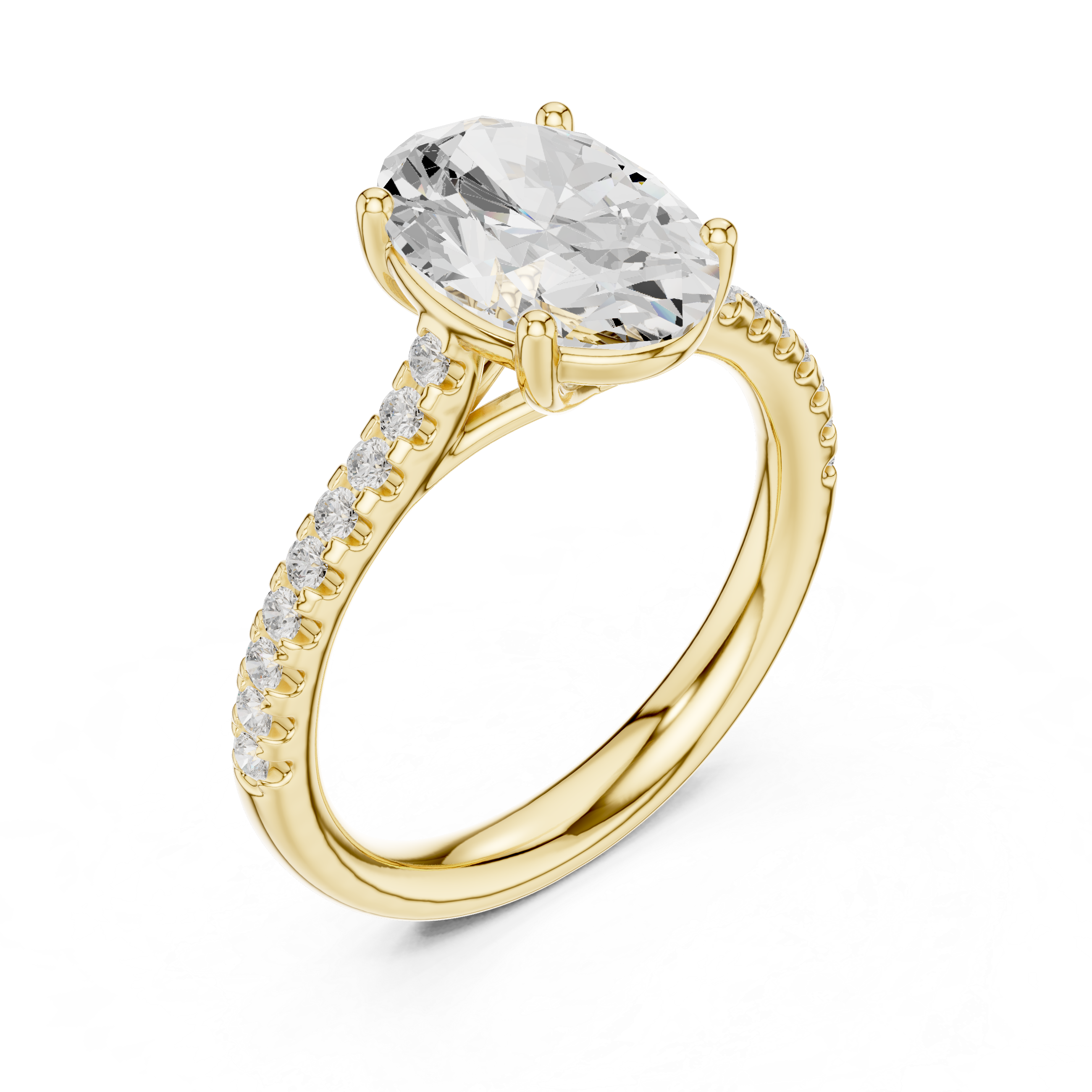2.2 Carat Oval Cut Moissanite Ring