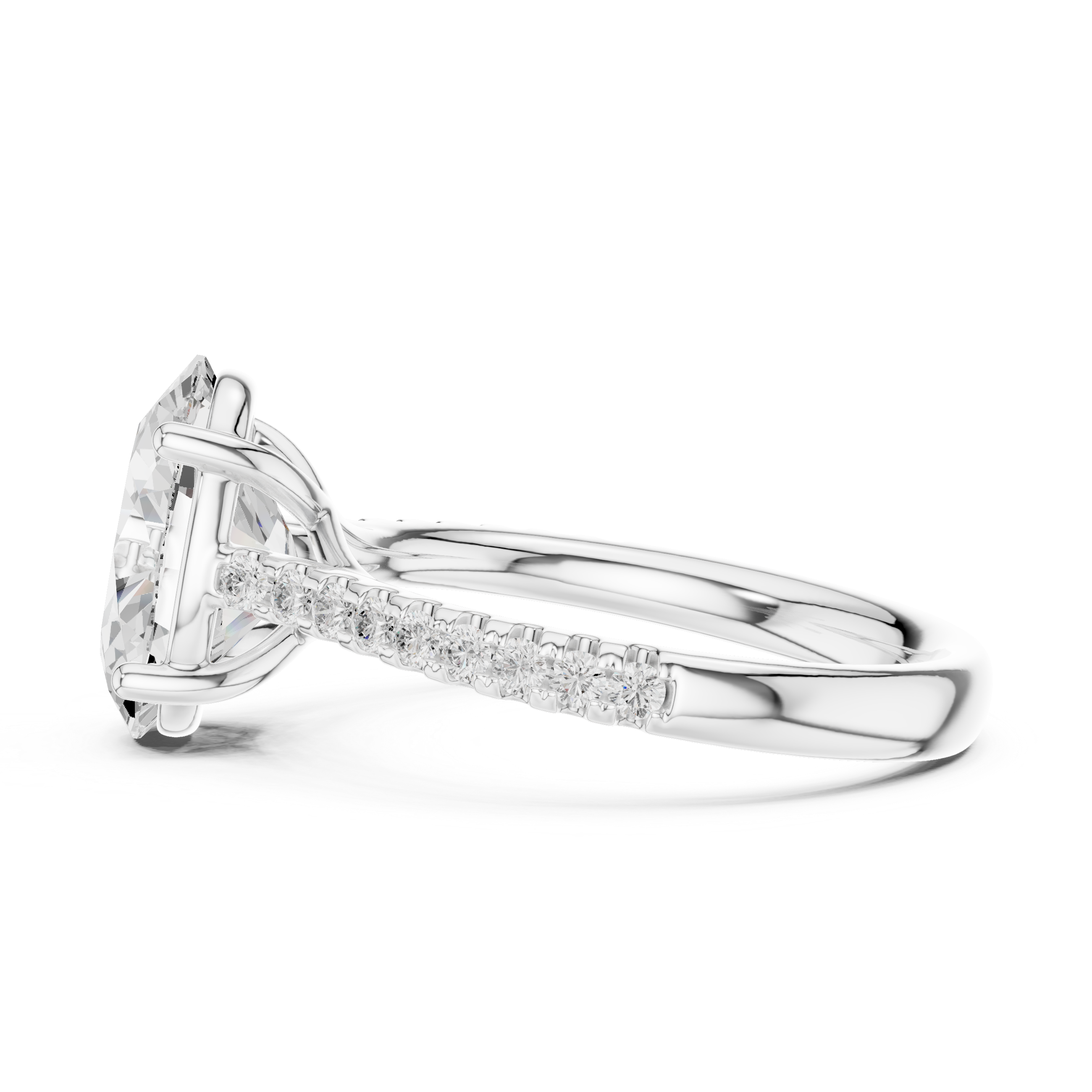 2.2 Carat Oval Cut Moissanite Ring