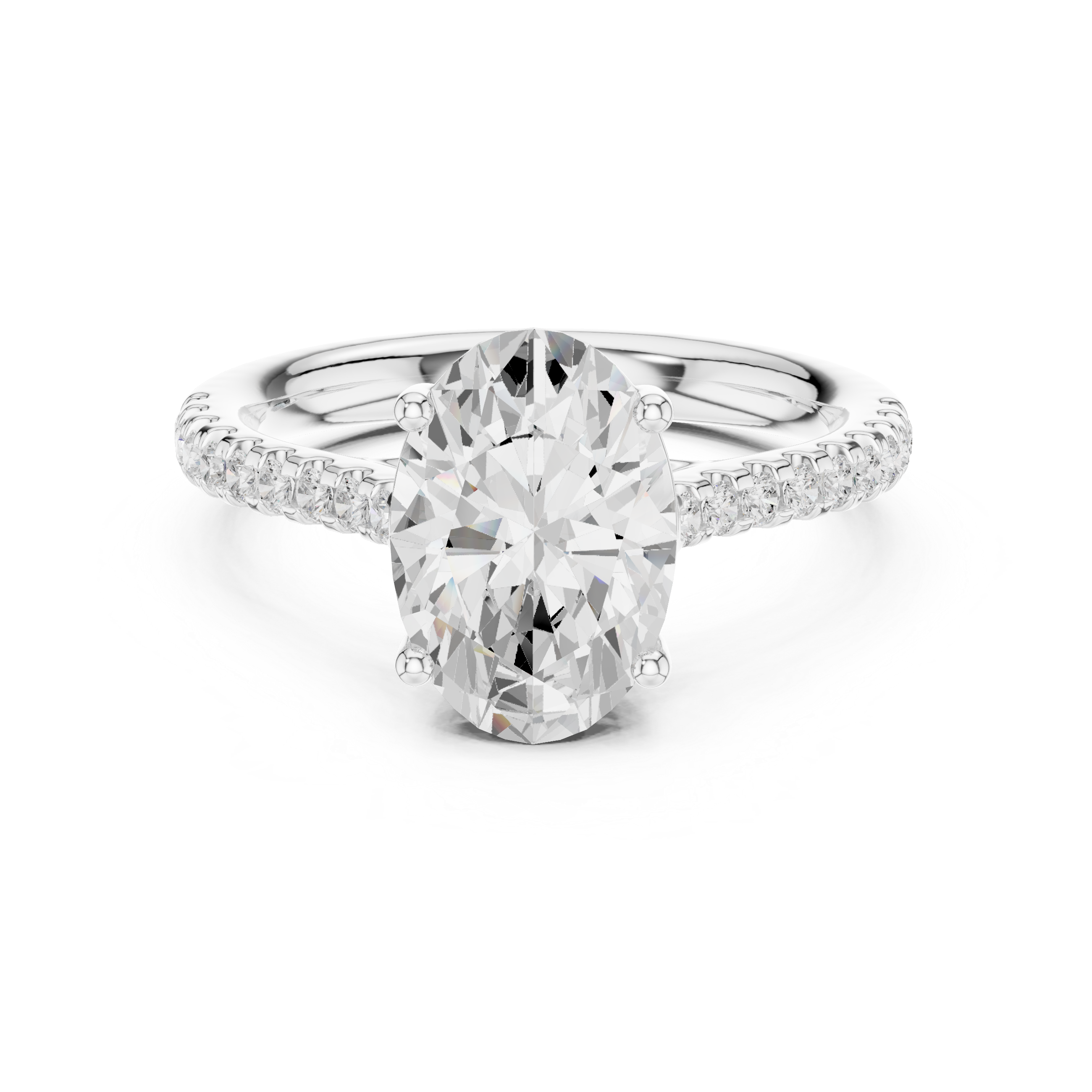 2.2 Carat Oval Cut Moissanite Ring