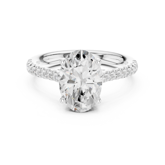 2.2 Carat Oval Cut Moissanite Ring