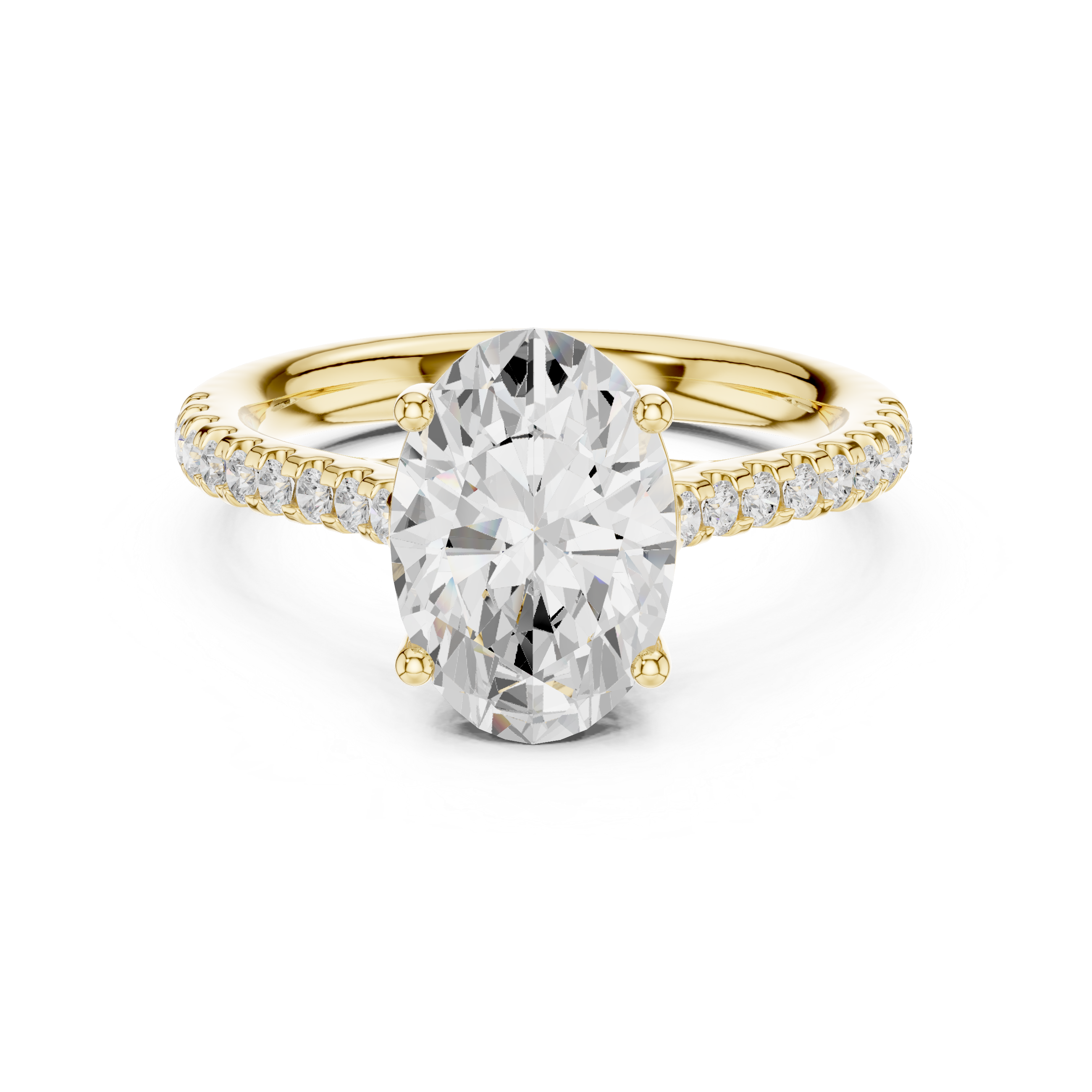 2.2 Carat Oval Cut Moissanite Ring