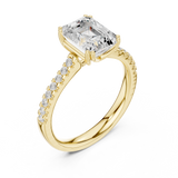 2.3 Carat Emerald Cut Lux Band Moissanite Ring