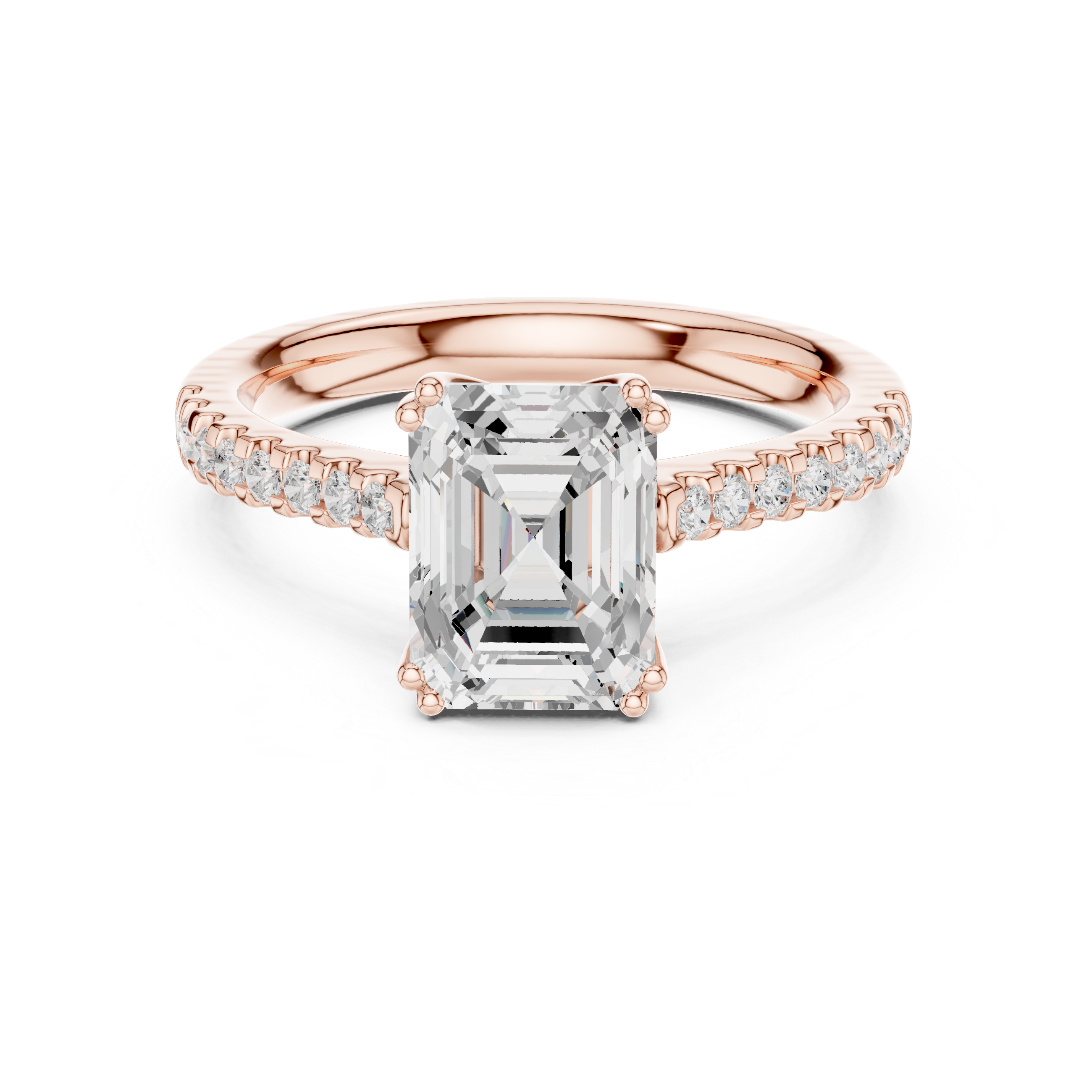 2.3 Carat Emerald Cut Lux Band Moissanite Ring