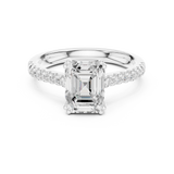 2.3 Carat Emerald Cut Lux Band Moissanite Ring
