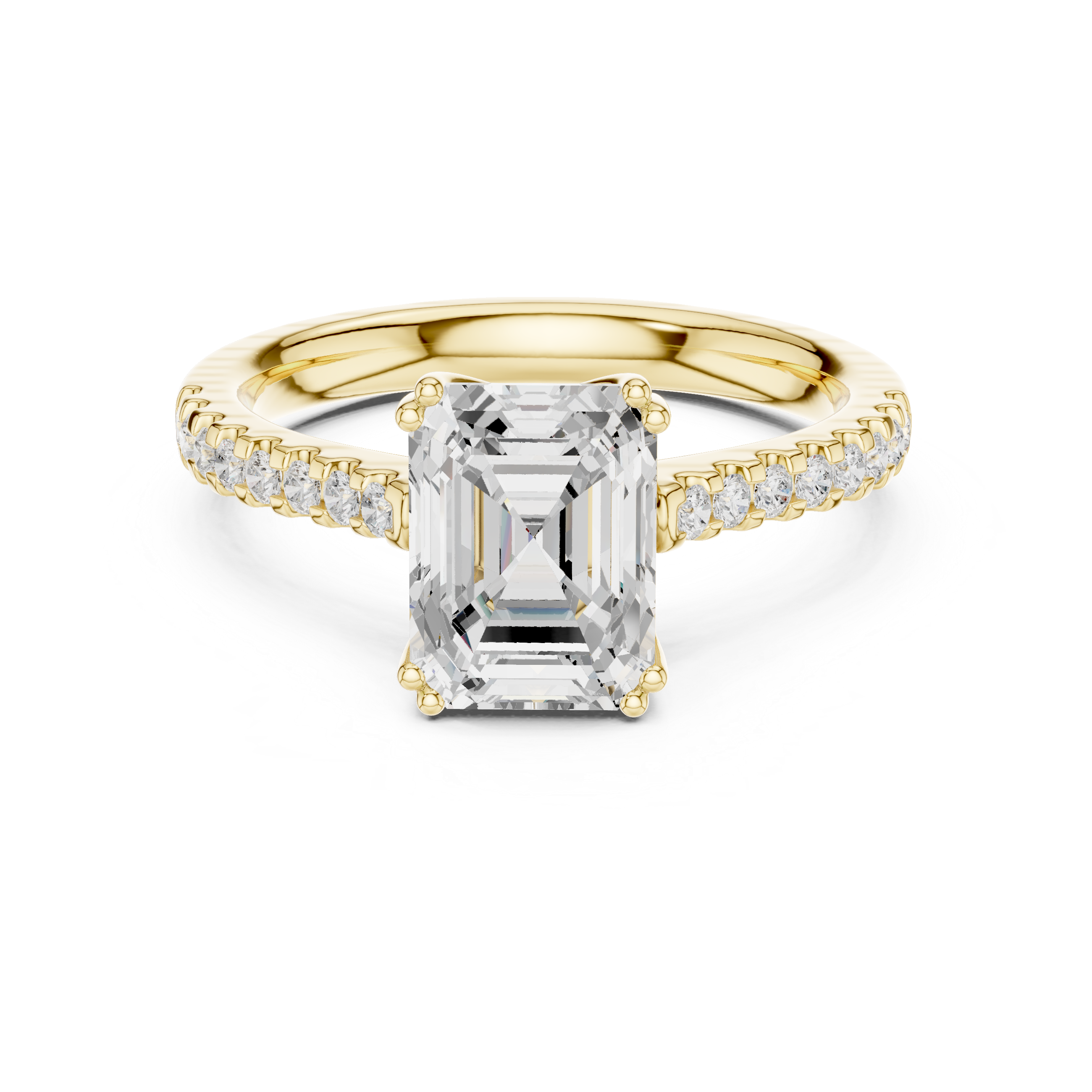 2.3 Carat Emerald Cut Lux Band Moissanite Ring