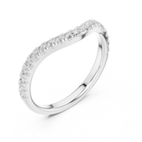 1.8 mm Designer Round cut curvy Moissanite Ring