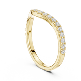 1.8 mm Designer Round cut curvy Moissanite Ring