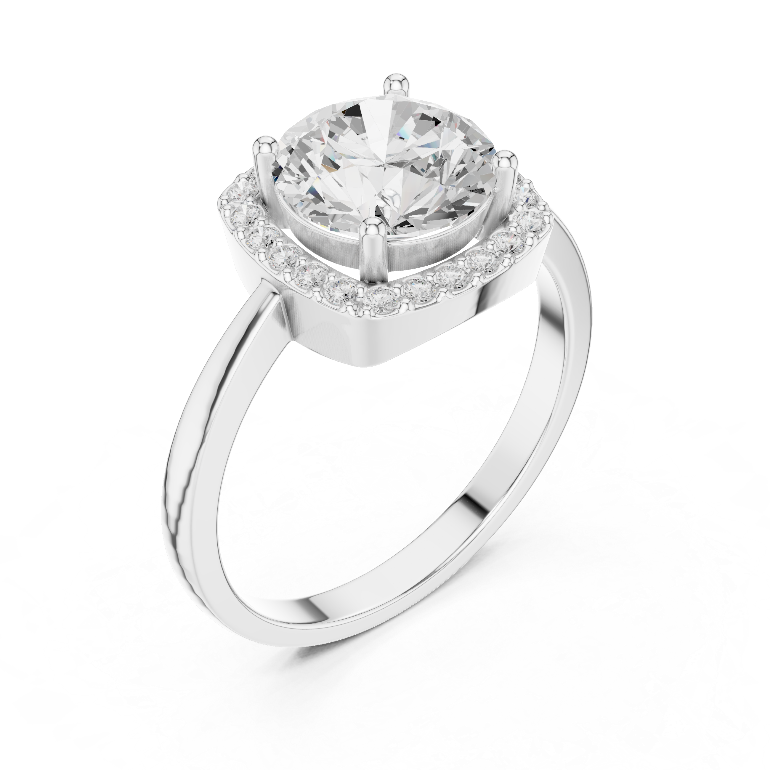 2.2 Carat Fancy Moissanite Ring