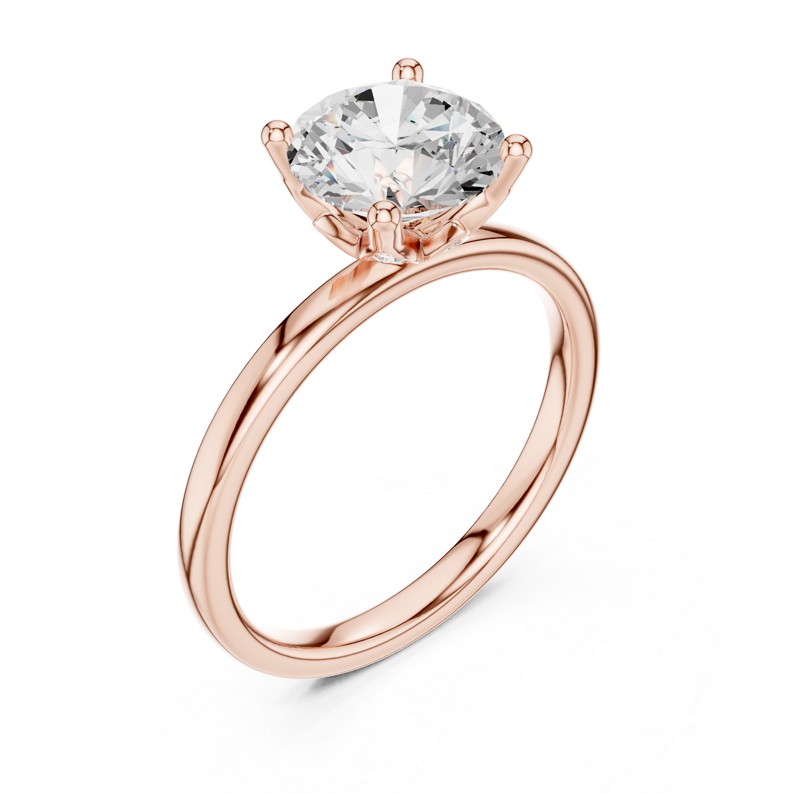 2.1 Carat Elegant Round Cut Moissanite Ring