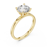 2.1 Carat Elegant Round Cut Moissanite Ring