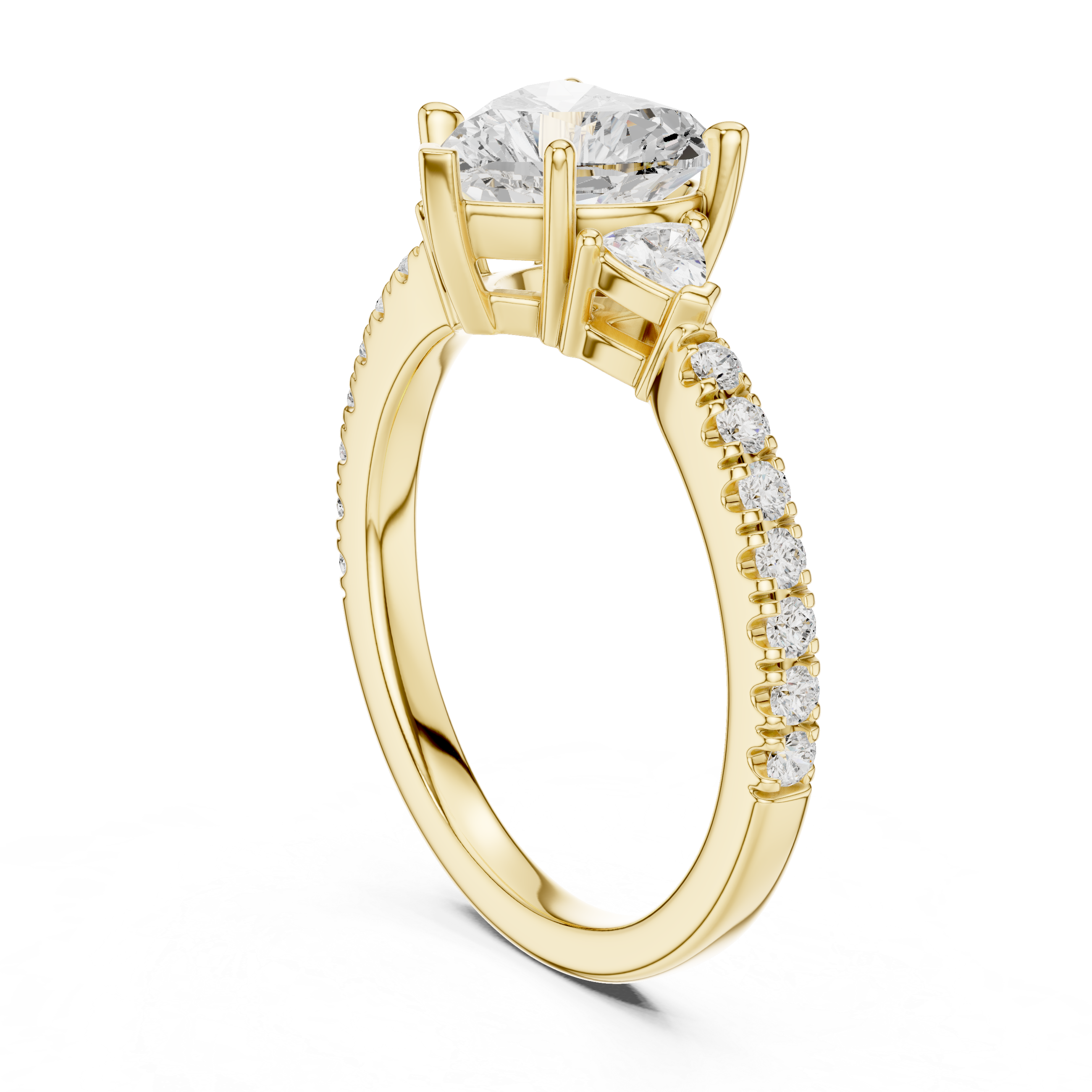 1.9 Carat Heart Cut Moissanite Ring