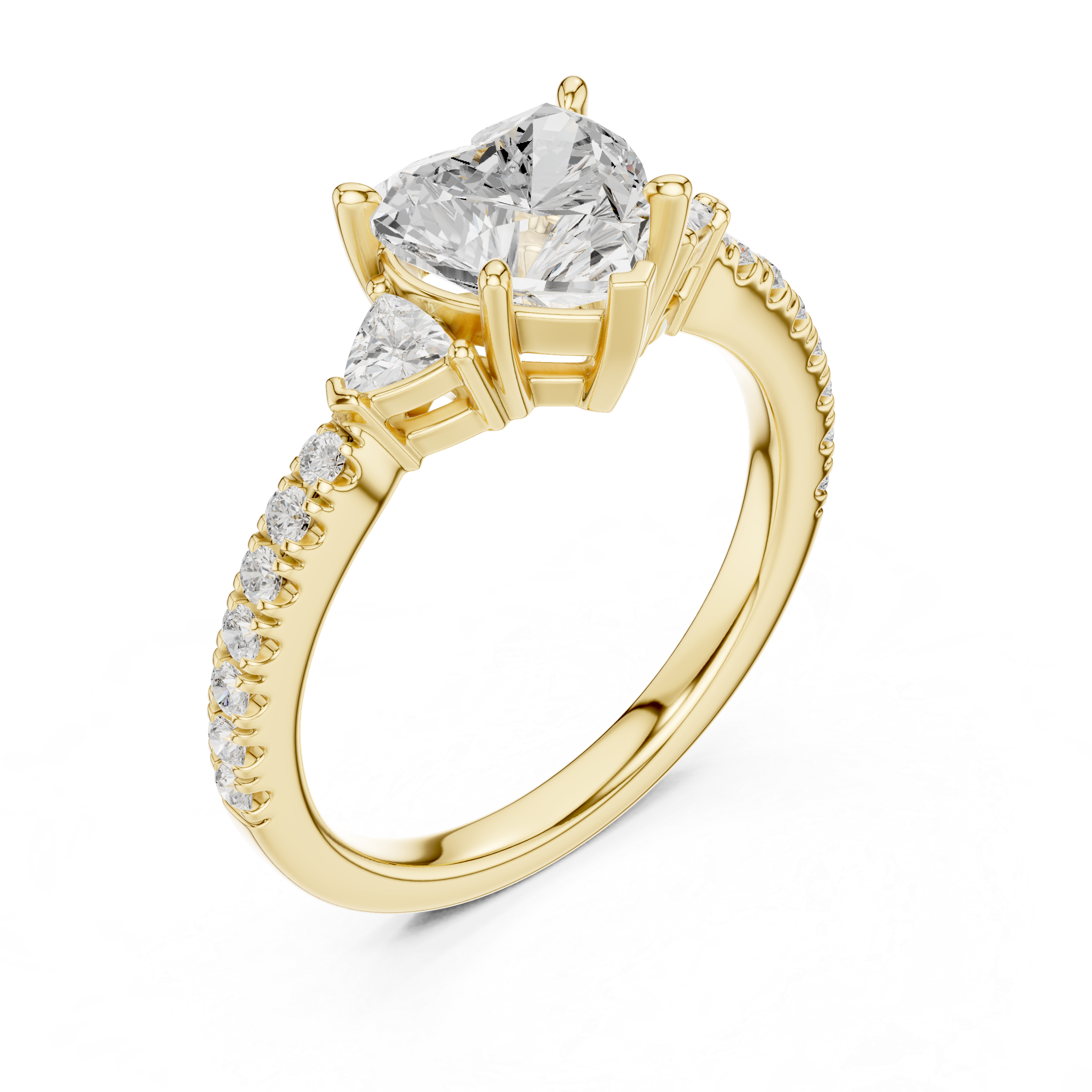 1.9 Carat Heart Cut Moissanite Ring