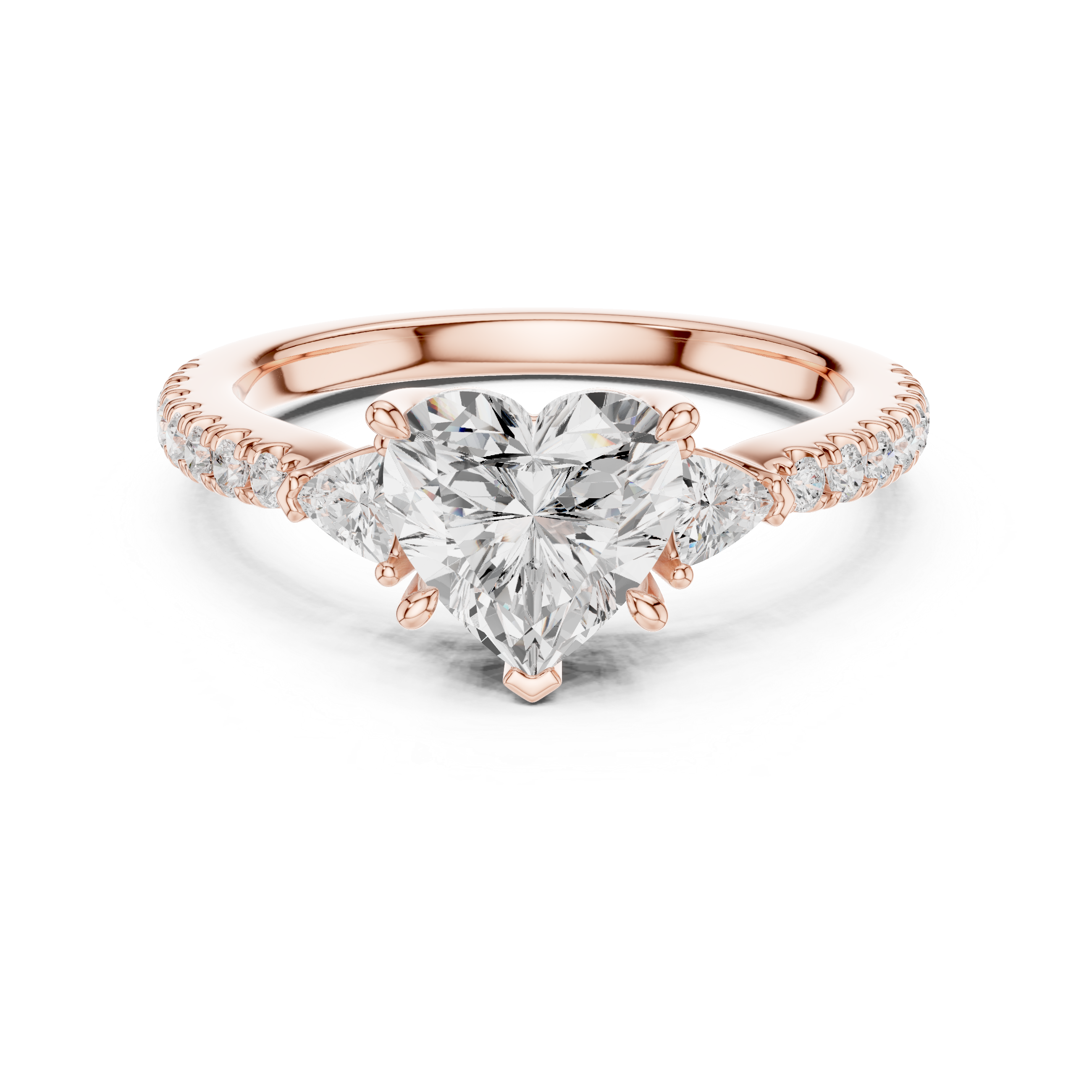 1.9 Carat Heart Cut Moissanite Ring