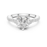 1.9 Carat Heart Cut Moissanite Ring