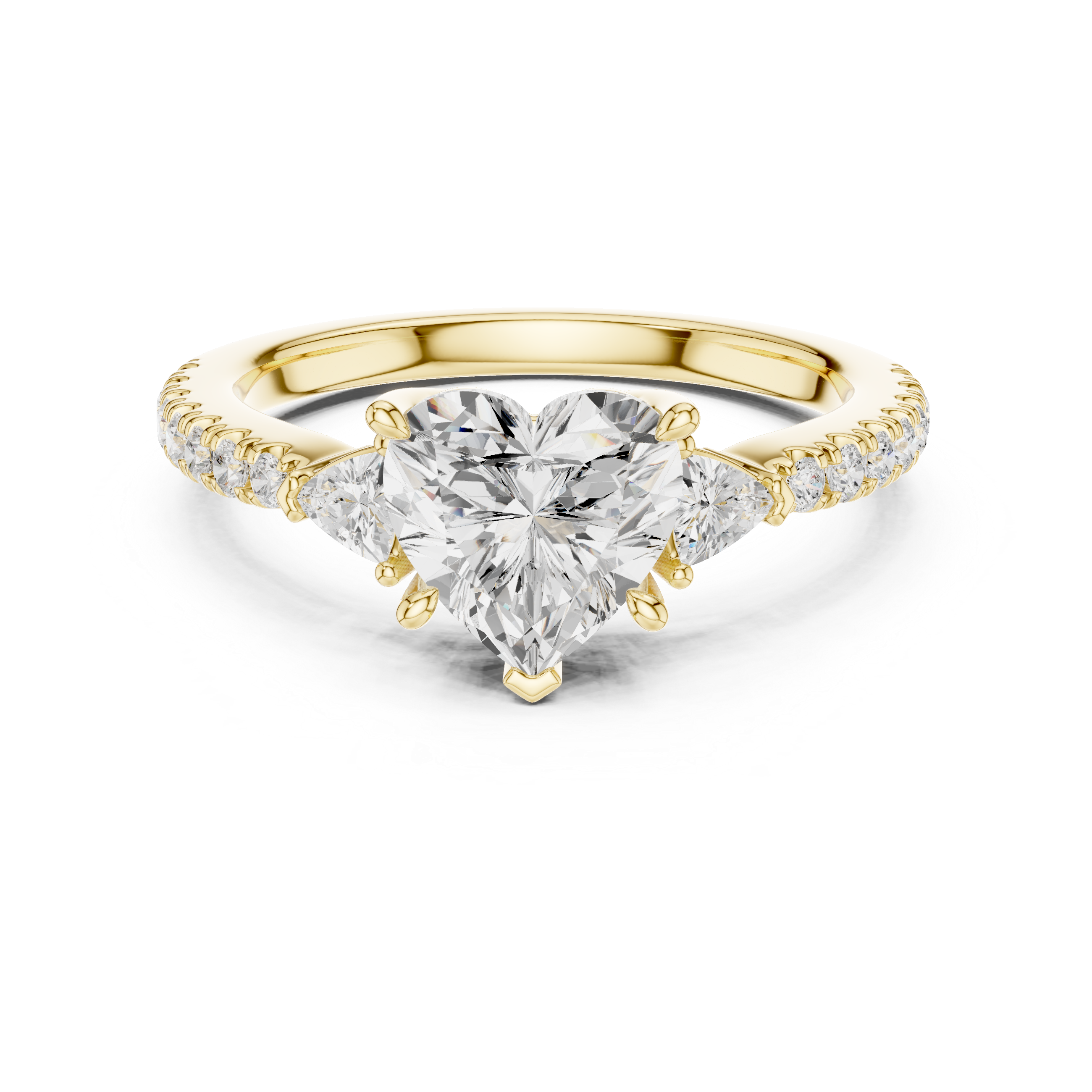 1.9 Carat Heart Cut Moissanite Ring