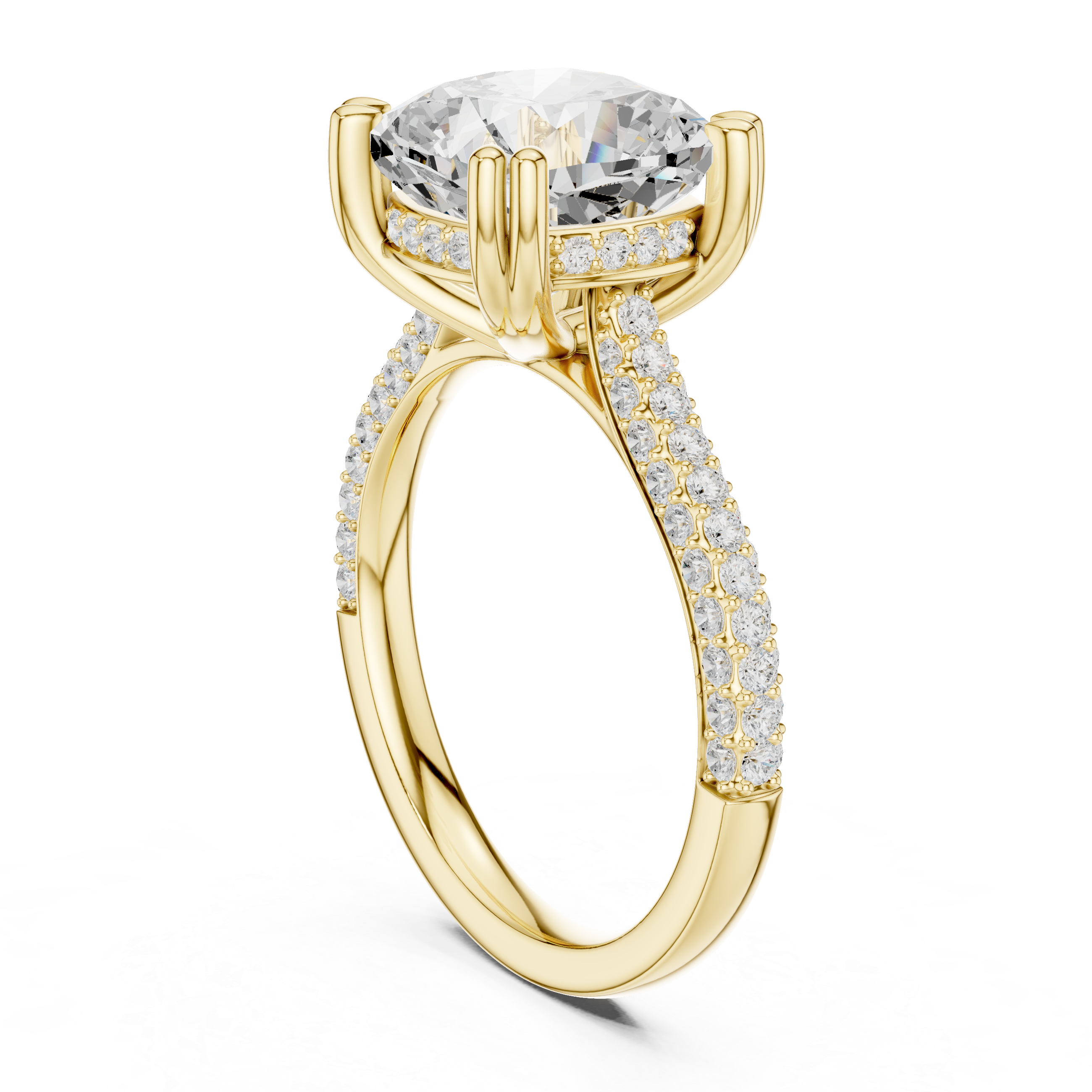 4.2 Carat Exquisite Cushion Cut Moissanite Ring