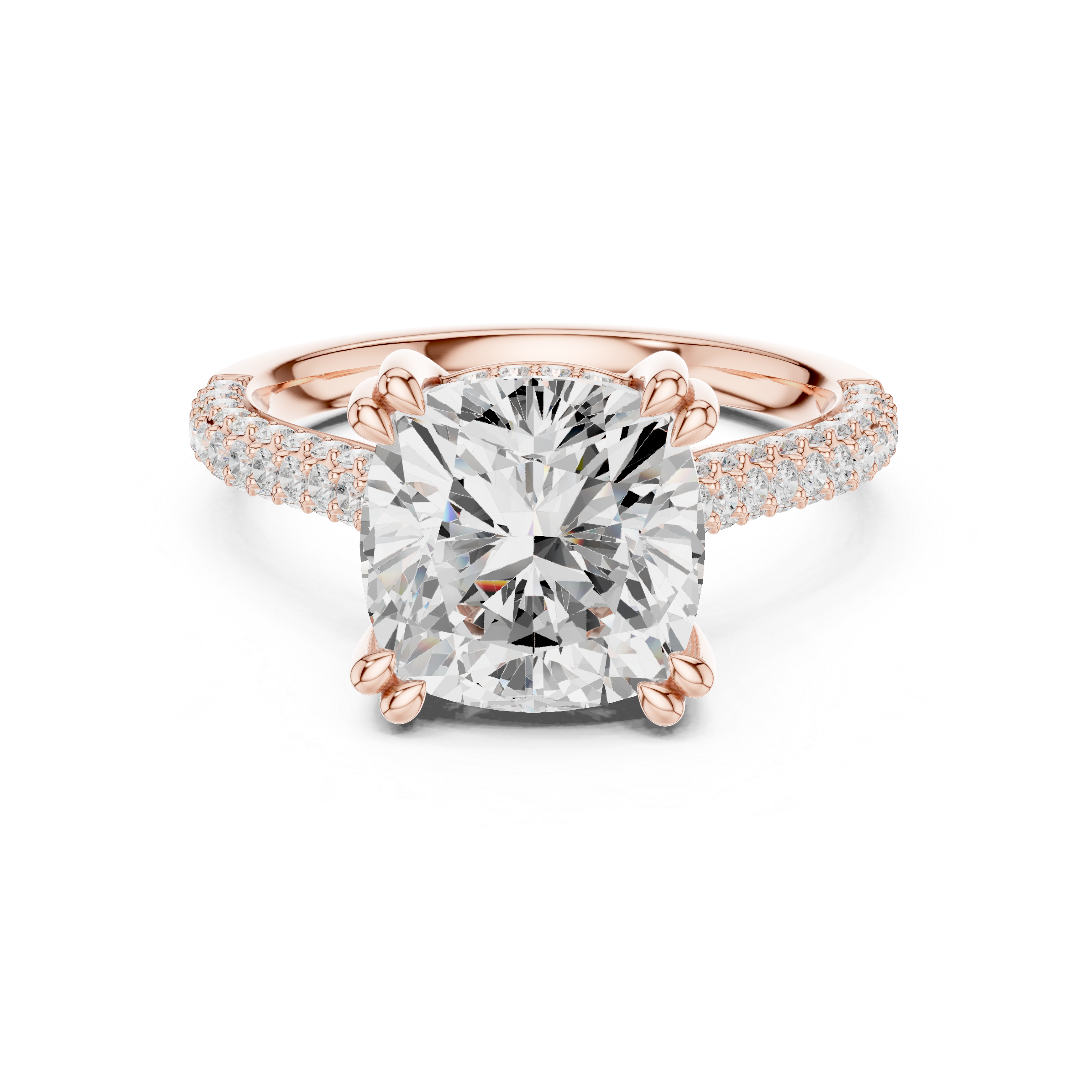 4.2 Carat Exquisite Cushion Cut Moissanite Ring