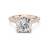 4.2 Carat Exquisite Cushion Cut Moissanite Ring