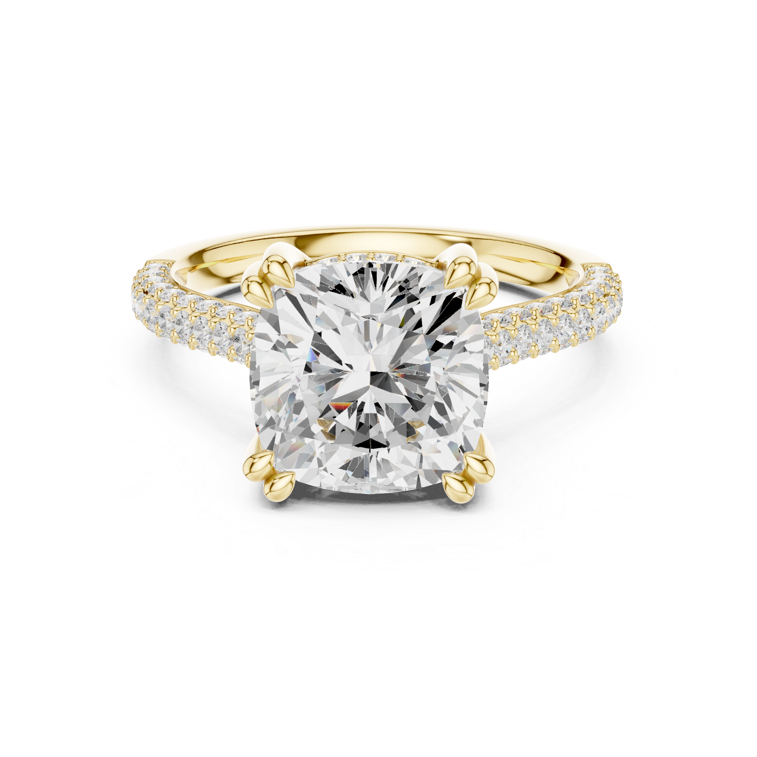 4.2 Carat Exquisite Cushion Cut Moissanite Ring