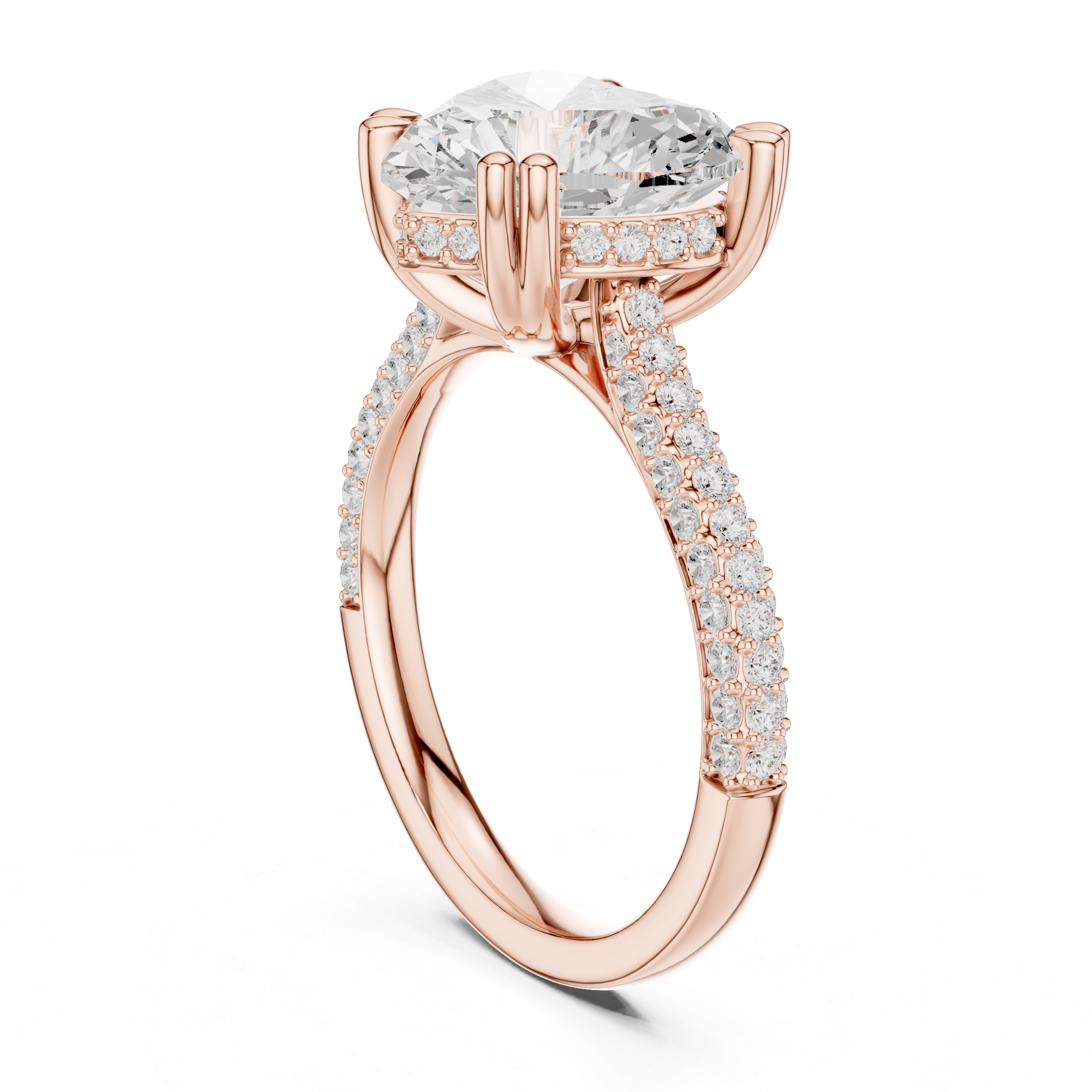 1.6 Carat Heart Cut Romantic Moissanite Ring
