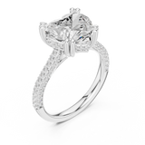 1.6 Carat Heart Cut Romantic Moissanite Ring