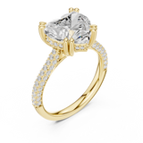 1.6 Carat Heart Cut Romantic Moissanite Ring