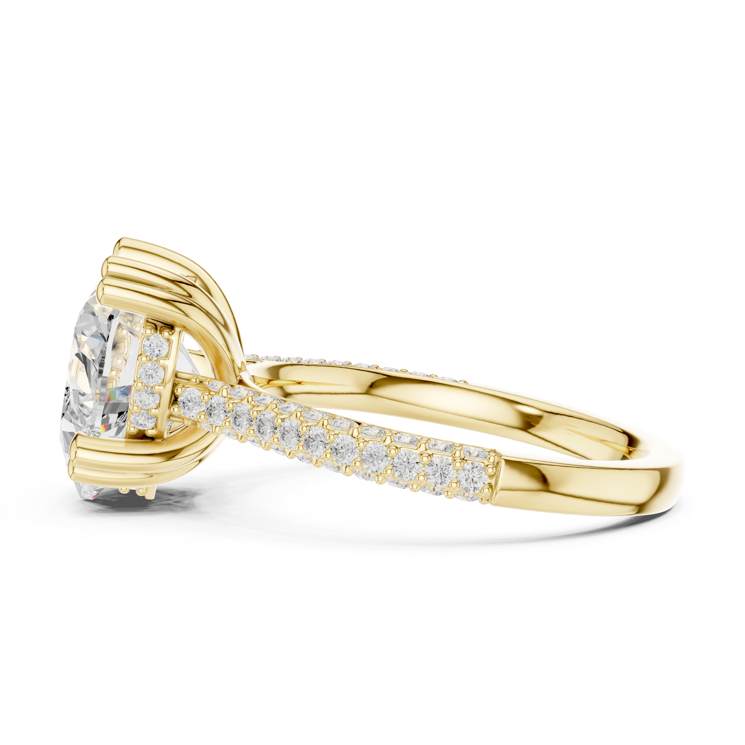 1.6 Carat Heart Cut Romantic Moissanite Ring