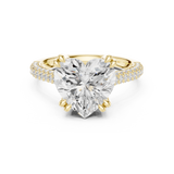 1.6 Carat Heart Cut Romantic Moissanite Ring