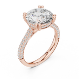 4.5 Carat Elegant Round Cut Lux Band Moissanite Ring