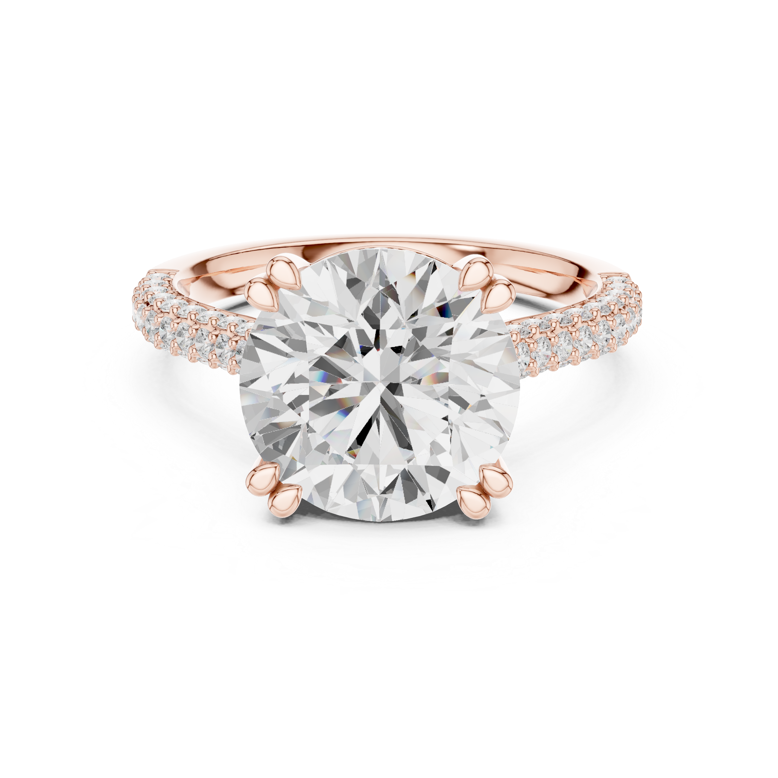 4.5 Carat Elegant Round Cut Lux Band Moissanite Ring