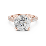 4.5 Carat Elegant Round Cut Lux Band Moissanite Ring