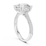 4.5 Carat Elegant Round Cut Lux Band Moissanite Ring