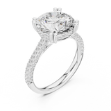 4.5 Carat Elegant Round Cut Lux Band Moissanite Ring