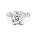 4.5 Carat Elegant Round Cut Lux Band Moissanite Ring