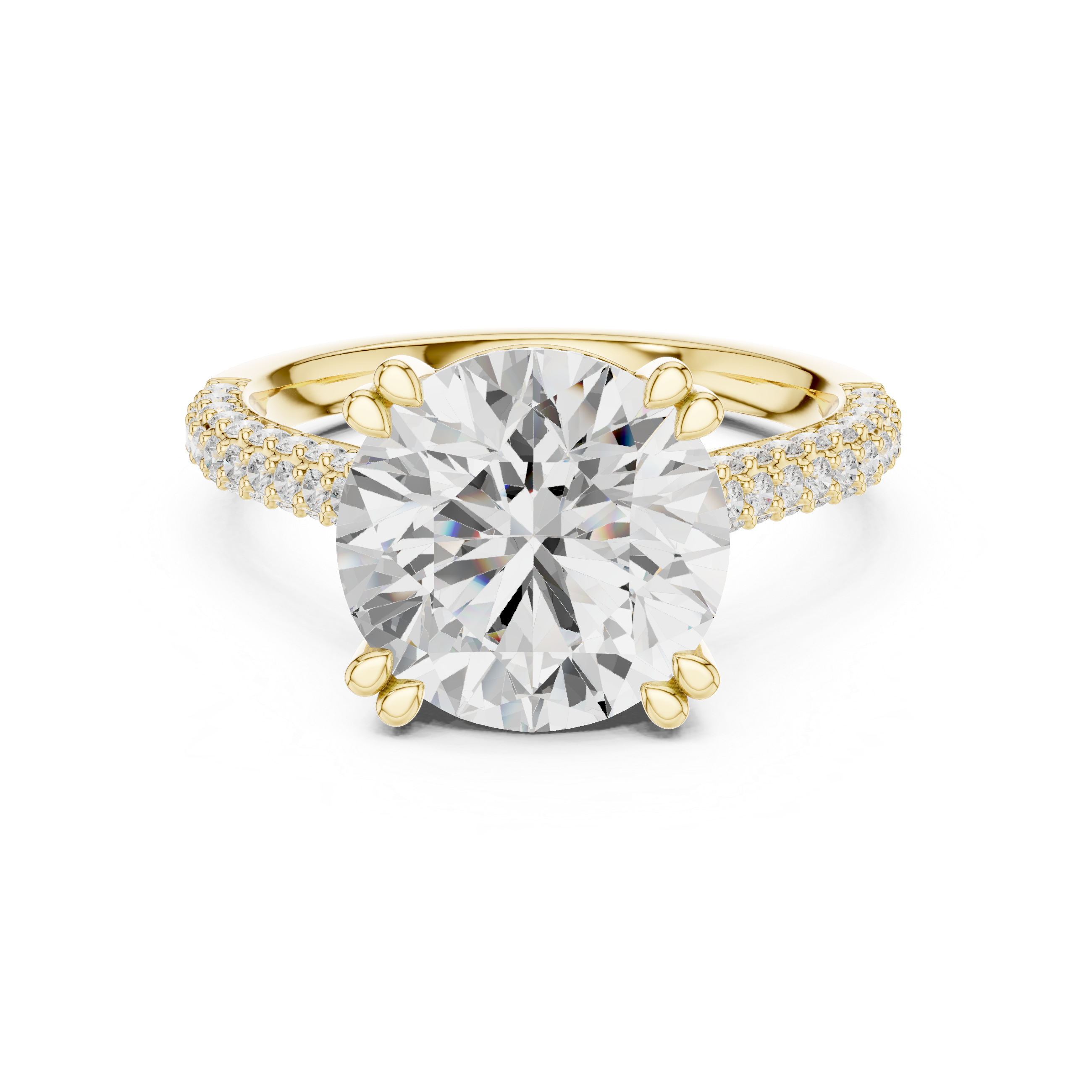 4.5 Carat Elegant Round Cut Lux Band Moissanite Ring