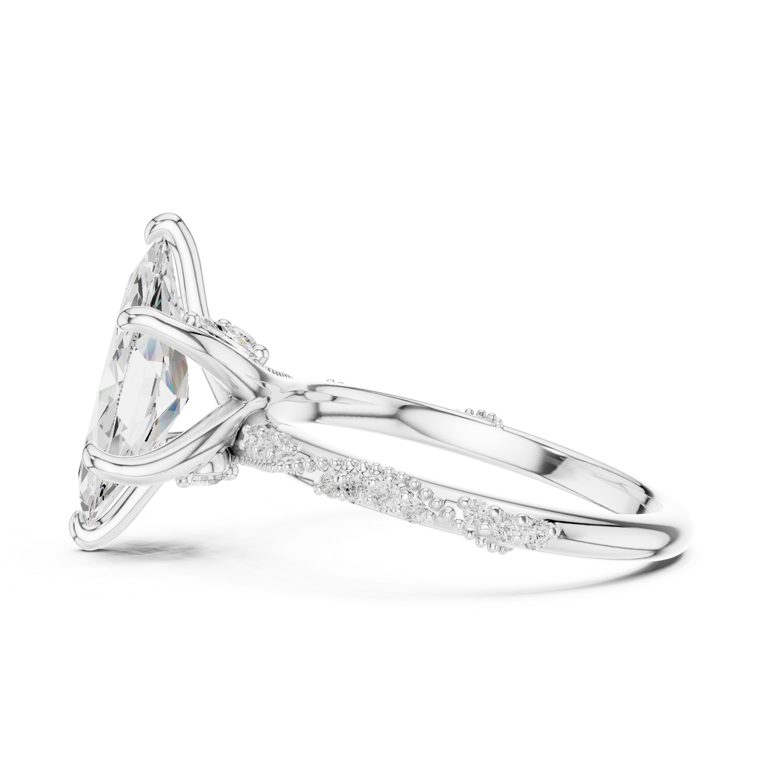 2.5 Carat Exquisite Marquise Cut Moissanite Ring
