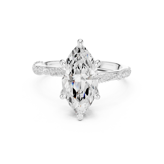 2.5 Carat Exquisite Marquise Cut Moissanite Ring