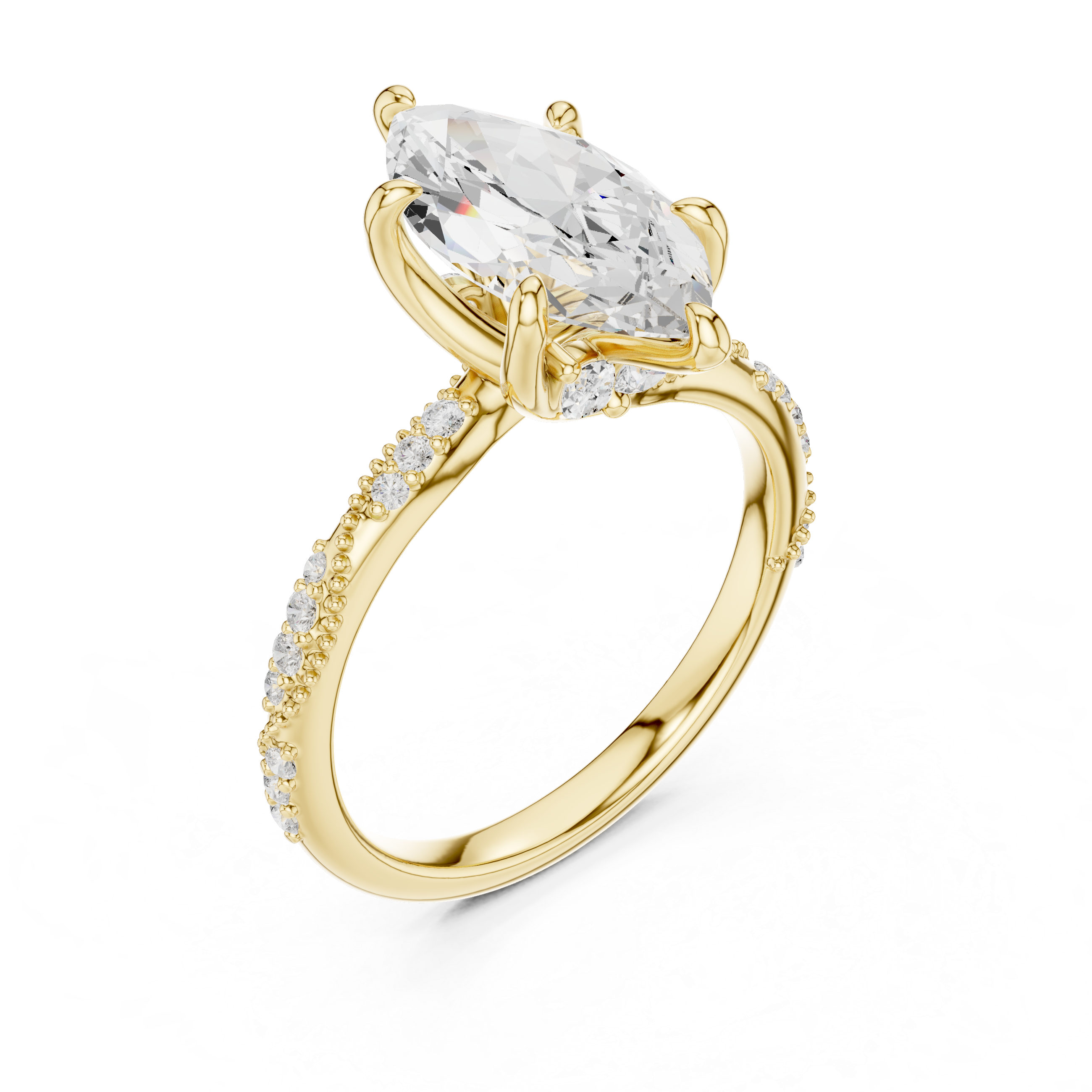 2.5 Carat Exquisite Marquise Cut Moissanite Ring