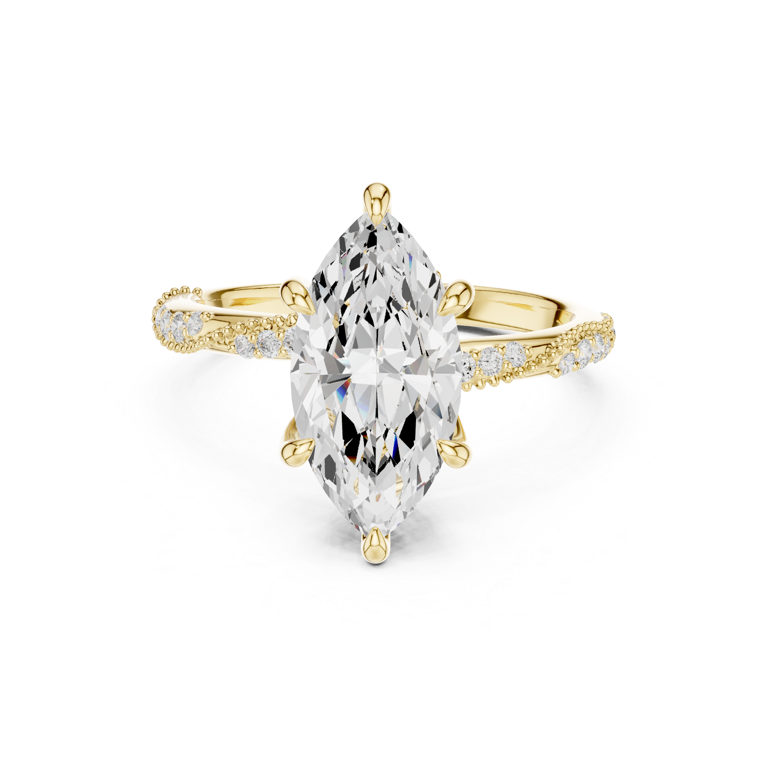 2.5 Carat Exquisite Marquise Cut Moissanite Ring