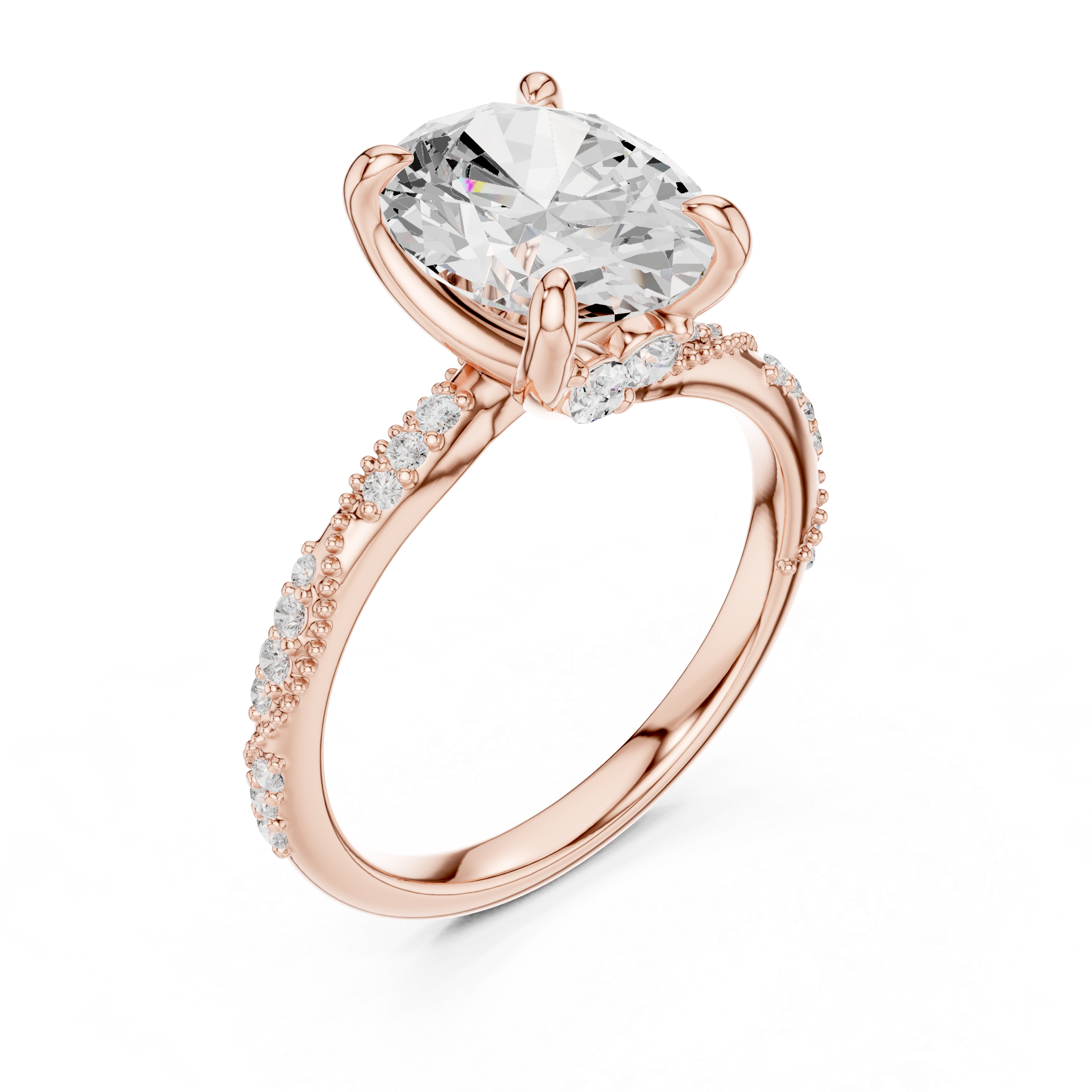 2.7 Carat Elegant Oval Cut Moissanite Ring
