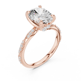 2.7 Carat Elegant Oval Cut Moissanite Ring