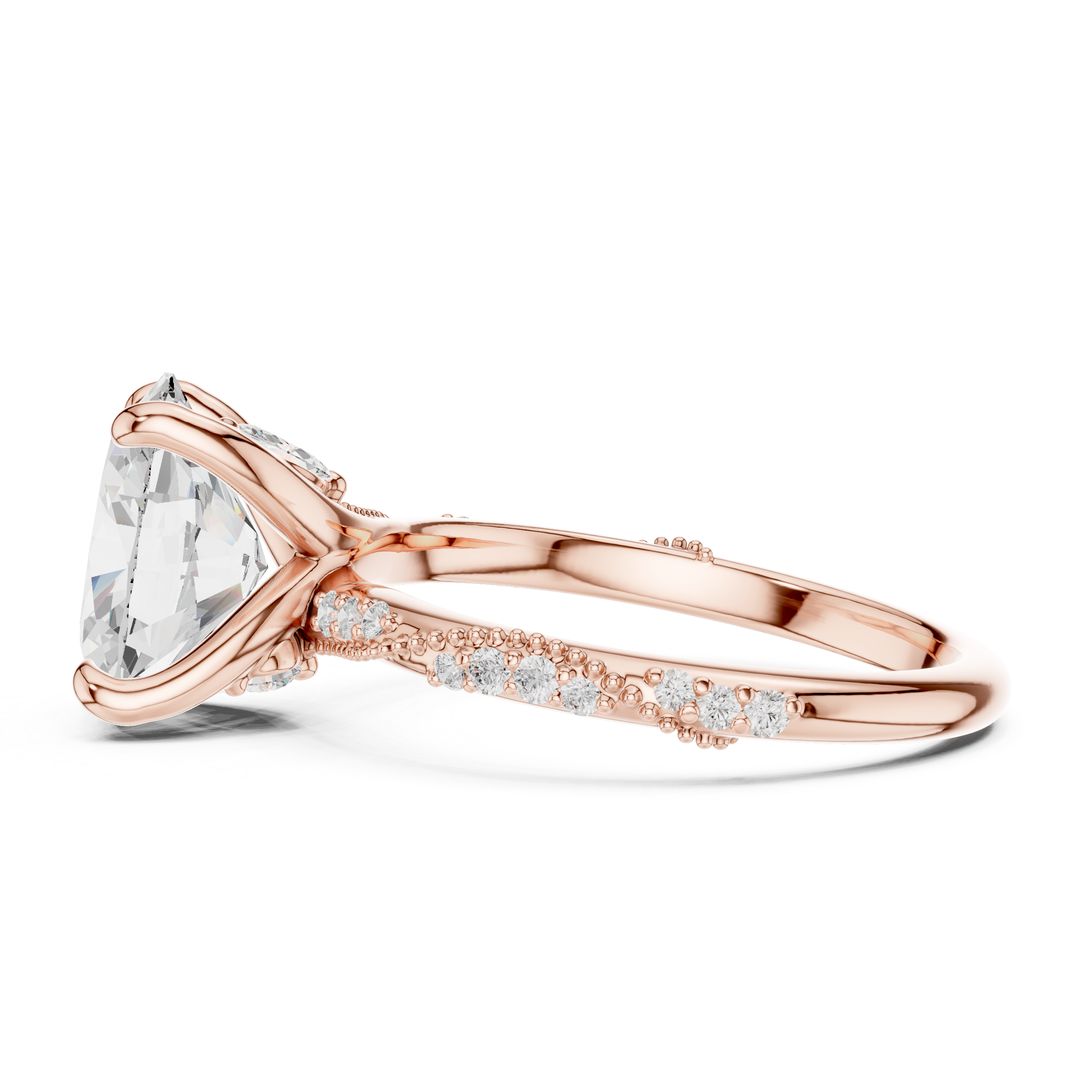 2.7 Carat Elegant Oval Cut Moissanite Ring