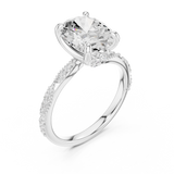 2.7 Carat Elegant Oval Cut Moissanite Ring