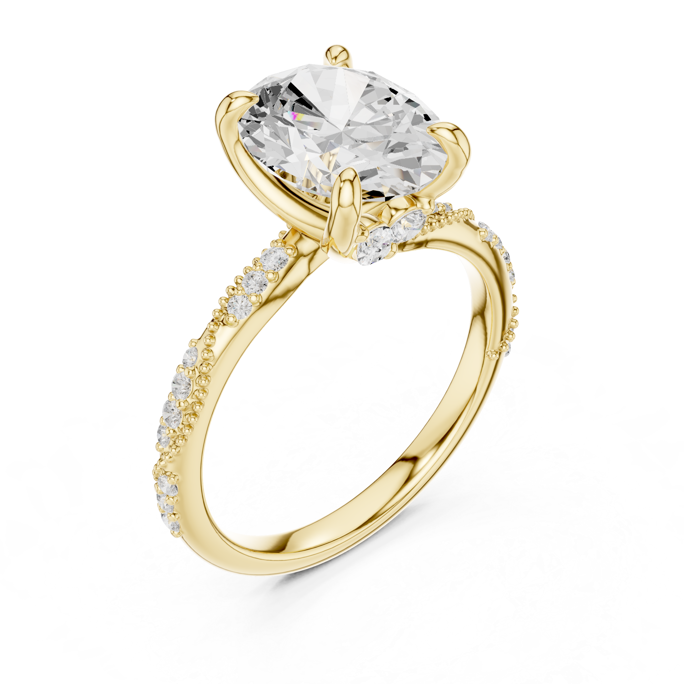 2.7 Carat Elegant Oval Cut Moissanite Ring