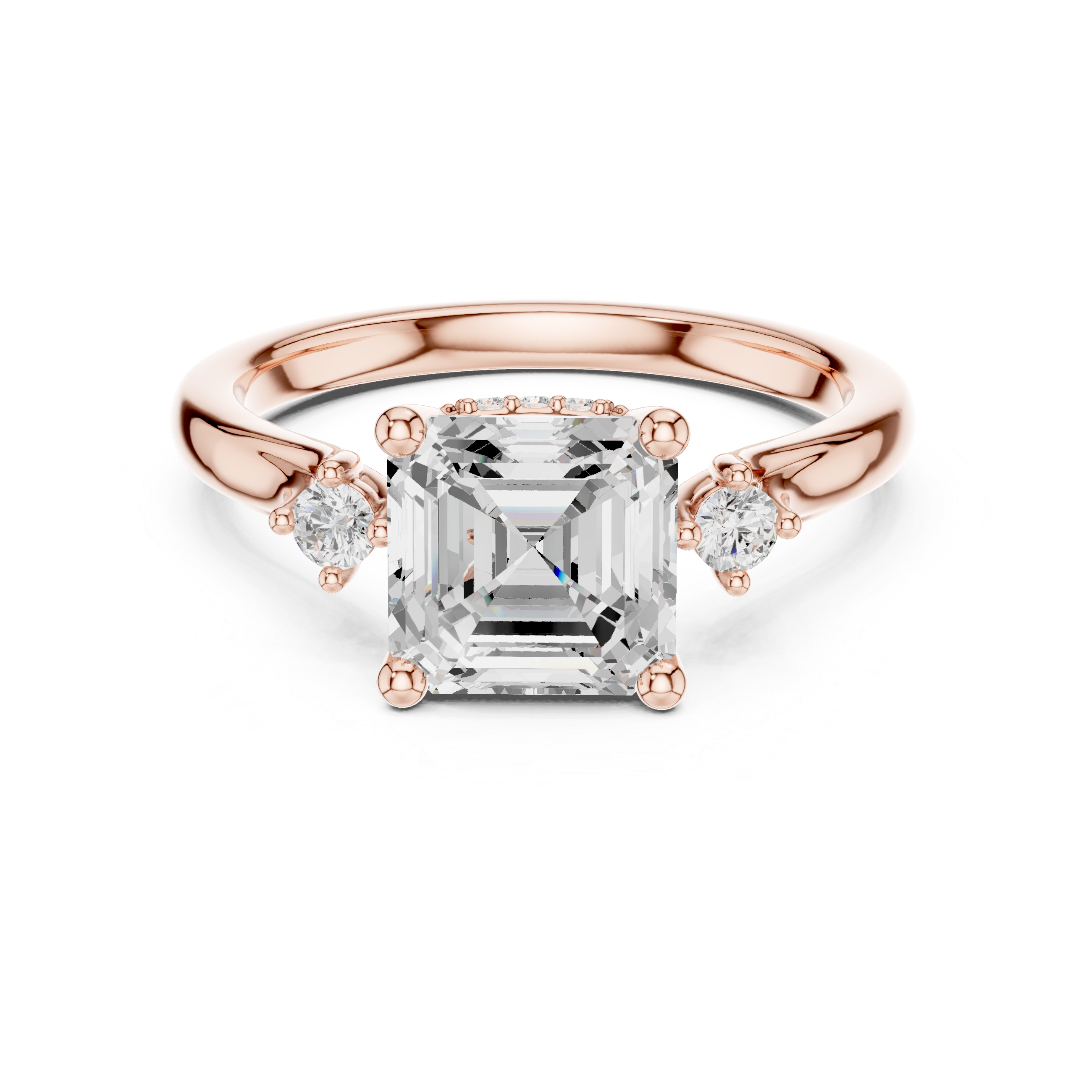 1.9 Carat Asscher Cut Moissanite Ring