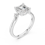 1.9 Carat Asscher Cut Moissanite Ring