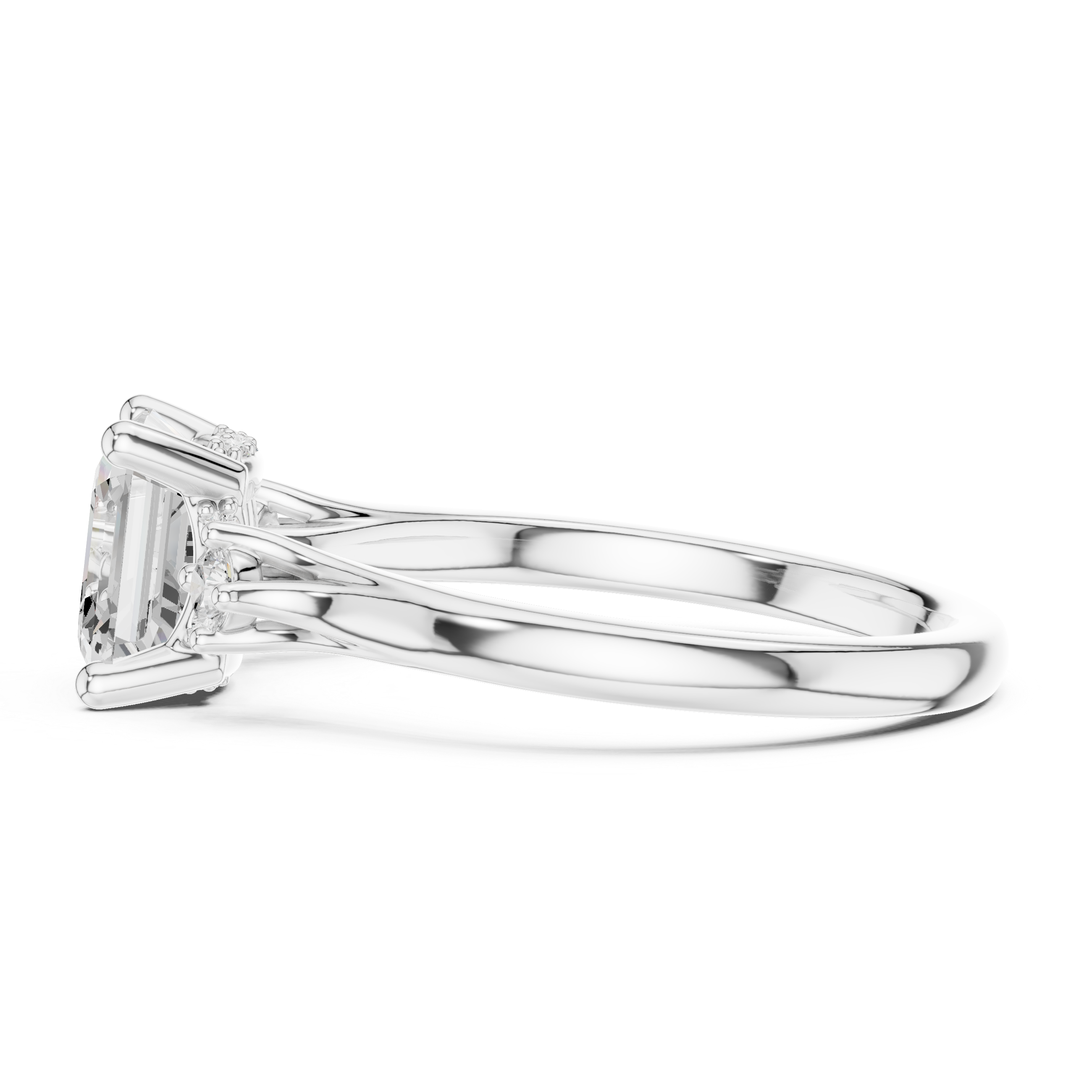 1.9 Carat Asscher Cut Moissanite Ring