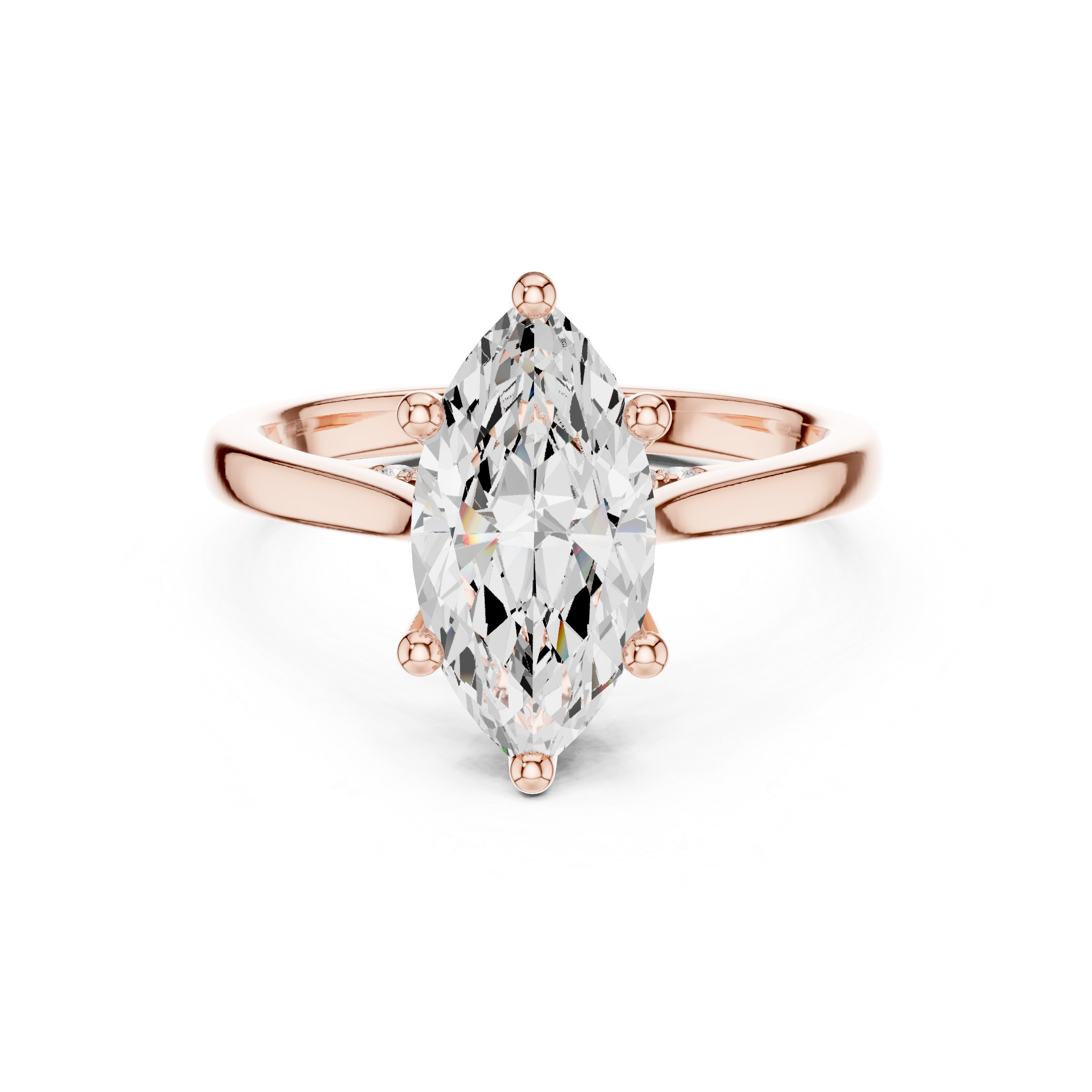 1.9 Carat Elegant Marquise Cut Moissanite Ring