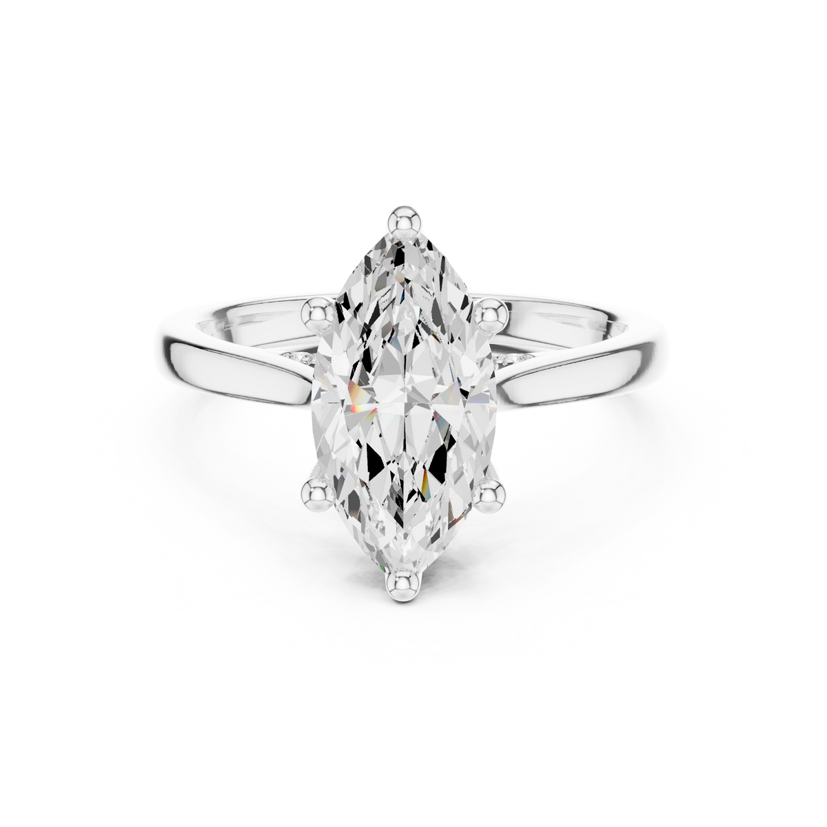 1.9 Carat Elegant Marquise Cut Moissanite Ring